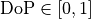 \mathrm{DoP}\in [0,1]